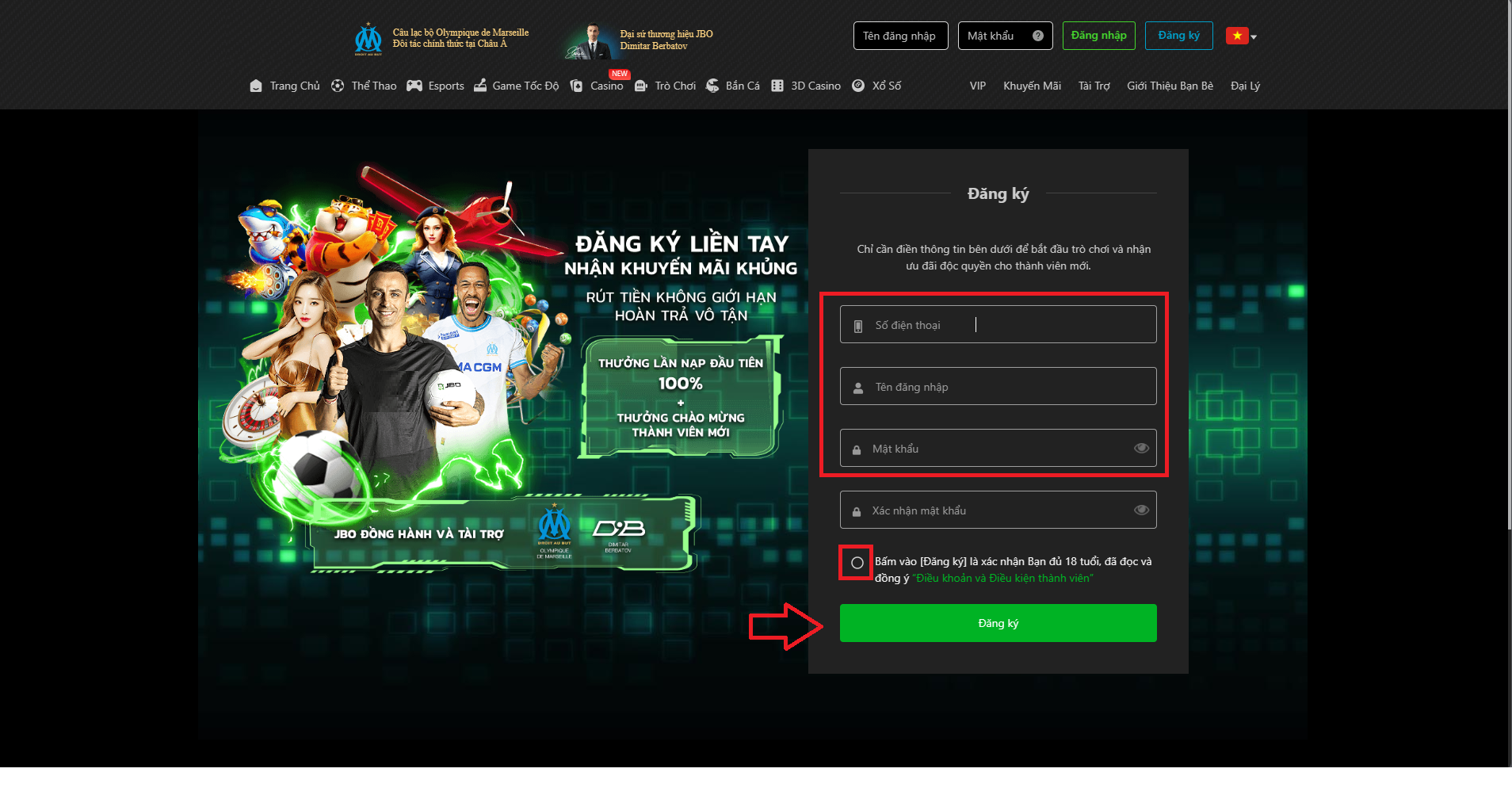Hướng dẫn từng bước để đăng ký