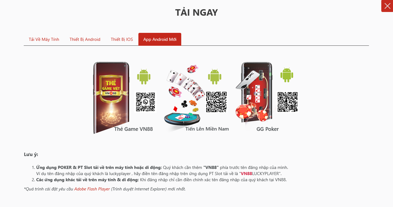 Dễ dàng cài đặt ứng dụng VN88 trên Android của bạn